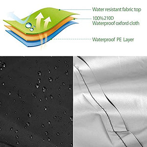 HSGAV Copertura per Panca da Giardino 4 Posti, Coperture per Panche Impermeabile Resistente allo Strappo Anti-UV, 210D Oxford Coperture Protettiva per Panchina Esterno, 190x66x89cm, Nero