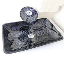 Lavandino temperato Semplice del Bacino di Arte di Colore Freddo Lavabo Rettangolare del Vaso del dispersore del Bagno Lavandini Bagno