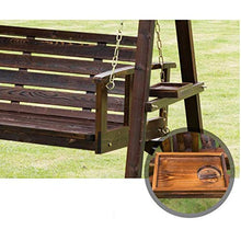 DGHJK Sedie a Dondolo da Esterno per Adulti, Altalena da Giardino in Legno, Panca per Sedia a Dondolo da Esterno, Set Perfetto per Patio, Giardino, Veranda e Bordo Piscina