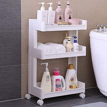 AINIYF Bagno Bagno Doccia Mensola Organizzatore Pavimento Indipendente Punch Multifunzione Cellulare Scarico in plastica da Cucina 3/4 Tier Bianco