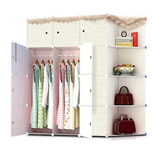 EXCLVEA Armadio Appendiabiti Grande Armadio capacità Stile Semplice Abbigliamento Impermeabile Armadio Cabinet Modular Storage organizzatore for Decorazione Camera
