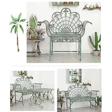 LXLH Panca da Giardino Panca da terrazza panchina da Giardino panchina retrò, panchina da Giardino in Metallo Impermeabile e Resistente al Sole, panchina Decorativa con Schienale e braccioli. può