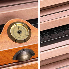 ZLMMY Desktop Humidor W/igrometro-Contiene 80-100 sigari, igrometro, deumidificatore, Cigar Box partizione Bagagli