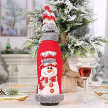 UPKOCH Bottiglia di Vino Copre Bicchiere di Vino di Natale Babbo Natale Cappello di Pupazzo di Neve Vestiti per la Cucina del Partito casa Regalo Favore Maglione Decorativo 4 Pezzi