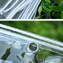 NMBC Telone Impermeabile PVC Transparente 0.3mm con Occhielli con Anelli di Tenuta per Mobili da Giardino Patio Esterno Pieghevole Telo Copertura Teloni-1.2x2m/3.9x6.6ft