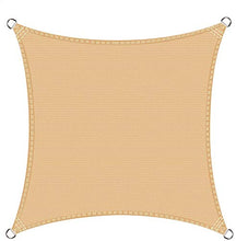 Cool Area Tenda a Vela Quadrata 2.5 x 2.5 Metri Protezione Raggi UV, Vela Ombreggiante Resistente e Traspirante per Giardino Balcone Terrazza, Sabbia