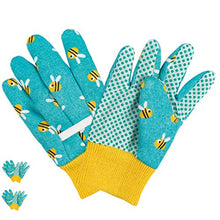 PROMEDIX P - Guanti da giardino per bambini da 3 a 6 anni, confezione da 2, colore: blu