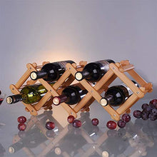 Classico Wine Rack Semplice Legno Desktop Color Stile Europeo Liscio e Robusto Forte e Stabile portante Durevole Wave Shape immagazzinaggio Pieghevole 5 Bottiglie di Vino Rosso