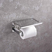 JKCKHA Northern Europe. Beautiful Modern Rettangolare in Acciaio Inossidabile Vetro Bagno Hotel Supporto di Carta igienica Multifunzione