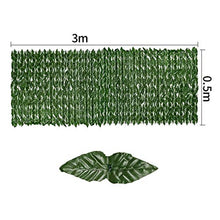 SHUAISHUAI Artificiale Ivy Privacy Recintion Screen 0.5x3m Siepi di siepi Artificiali Recinzione e demolizione di Foglie di Foglie di edera Finto per Giardino all'aperto Facile da installare