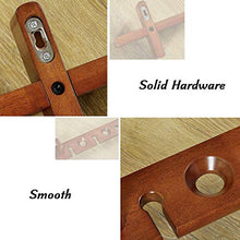 KEWEI JJ - Supporto da Parete per Bottiglie di Vino e Bicchieri in Legno Naturale, da Appendere a Testa in Giù, con calici da Parete, 81 cm, carico Massimo 15 kg