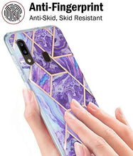 Custodia in TPU (IMD Marmor) per Samsung Galaxy A20/A30 -Dunkellila