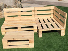 Set angolare con pallet europei 2 m x 1,2 m + tavolo (nuovo da estrendere) (rapporto destro)