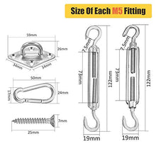 Kit di Fissaggio per Vele Ombreggianti, Kit di Ferramenta in Acciaio Inossidabile per Tende da Giardino per Impieghi Gravosi, Triangolo (Triangle Accessories,Silver)