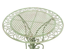 Mobili da Giardino Set Giardino Tavolo e 2 sedie in Ferro Antico Stile Verde