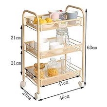 Zixin Scaffale da Cucina 3 Tier Bagno Shelf Metallo Multi-Layer Storage Rack Scaffale da Cucina Stand con Ruote