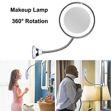 Specchio da Bagno con Ventosa Specchio da Trucco a Specchio Angolo di Rotazione a 360 ° Specchio antiappannamento 10x Asta di ingrandimento Lunghezza 26 cm Specchio da Bagno a LED