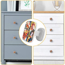 4 pomelli bianchi per armadietti da cucina, camera da letto, armadio, cassettiera, cassettiera, geisha giapponese, carpe colorate, gru fortunate