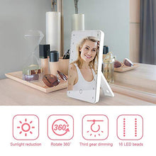 WXL Specchi da Tavolo Vanity Specchio Touch Screen 16 luci Luminose Rotazione Regolabile con Specchio cosmetico tavolino per Trucco con Specchio Illuminato Specchio Trucco con LED