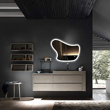 Specchio da Bagno a LED a Parete a Specchio a Specchio Design Poligonale HD Specchio Argento Touch Control Smart Anti-Fog Specchio da Trucco a LED