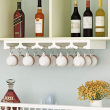 LXH-SH Cremagliera del Vino Nana Bianca in Legno Tazza del Vino Scaffale, Parete di Vetro Rack Storage Cucina stemwares Holder 58x25cm scaffali Vino contatore