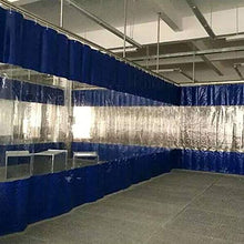 YJFENG Pannello Laterale della Tenda di Ricambio, Tende Impermeabili per Terrazze, Tela Rivestita Blu con Cuciture in PVC Trasparente da 0,5 Mm, per Tettoie, Gazebo