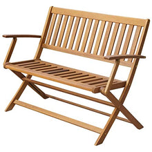 GOTOTOP Panchina da Giardino in Legno Massello d'Acacia 110 x 63 x 79 cm Panchina da Giardino Pieghevole Panchina da Esterno Stile Rustico Nostalgico