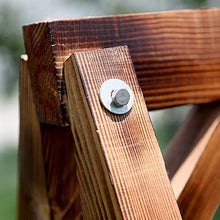 ANBO Sedia A Dondolo in Legno per Veranda, Aliante da Esterno con Supporto | Divanetto Altalena Portico in Legno per Giardino Esterno E Terrazza