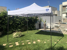 FT TENORE Gazebo RICHIUDIBILE 3X3 M Pieghevole A Fisarmonica Mercato TENDONE con Sacca (Bianco)