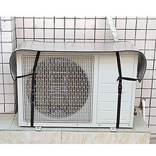 LSXIAO All'aperto Finestra Aria Condizionata Copertina, Foglio di Alluminio Parasole Top, Impermeabile Anti UV con 2 Fibbie Regolabili Adatto per Condensatore, Compressore
