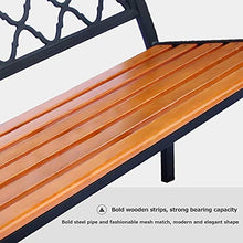 GaoF Panchine da Giardino per terrazza all'aperto Panchine da Parco per Il Tempo Libero, panchina da Cortile in Alluminio pressofuso Resistente alle intemperie, Comoda Panca a 2 posti con Schienale e