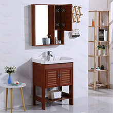 GFBVC Mobile Lavabo Spazio Piano di Alluminio per Pavimenti in Alluminio Combinazione Bagno con Armadio a Specchio Bagno Ceramica Facile da Pulire (Color : Red, Size : 40x60x83cm)
