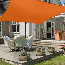 Bluecool Vela Ombreggiante Impermeabile 4X5m Tenda a Vela Ombreggiante Anti-UV Impermeabile Resistente a Strappi Protezione Solare Facile da Installare per Giardino Verande Cortile, Arancia