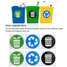 Conkergo 60PCS / Set Collezione Circolare Garbage Identificazione Ricicli Decalcomania Dollbin Sticker