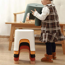 Yiyu Bagno della Famiglia Sgabello di Plastica, Feci Piazza Addensato Adulto Bambino Sgabello Basso, Antiscivolo Piccola Banca z (Color : Green)