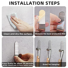 Vista Ganci Adesivi Bagno in Acciaio Inox 4 Pezzi Ganci Asciugamani Bagno Nero Autoadesivi Ganci Appendiabiti Attaccapanni Muro Appendi Accappatoio, Set Asciugamani Bagno Accessori Cucina, Bagno