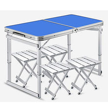 WNN-URG Outdoor Tabella di Piegatura e 4 sedie, Campeggio Portatile di Picnic Tabella Buffet Wedding Cucina Colazione Bar Set Market Garden Partito dell'automobile al Coperto URG