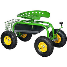 Patio Sedile Scorrevole Mobile Seating sede Giardino Lavoro del Carrello di acquisto per casa e Giardino,Verde