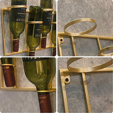 LYLY Portabottiglie Semplice Rivestimento in Ferro battuto per Vino a Parete Appeso per Bar a Domicilio Decorazione Moderna Vino Cantina Porta Vini