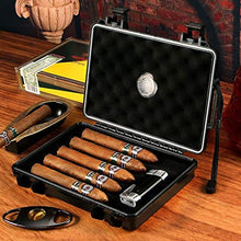 Jia He Scatola di sigari Cigar Box, Cigar Humidor Portatile Cigar Box PC Materiale Cigar Box Nero può Contenere 5 (Size : 22.8x14.5x4.3cm)