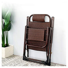 Sywlwxkq Sedia a Sdraio Pieghevole, Sedia in Vimini, Sdraio Pieghevole, Sedia da Giardino reclinabile, sedie a Sdraio, sedie a gravità Zero, Larghezza Super 50 cm, Giardino con Patio sulla