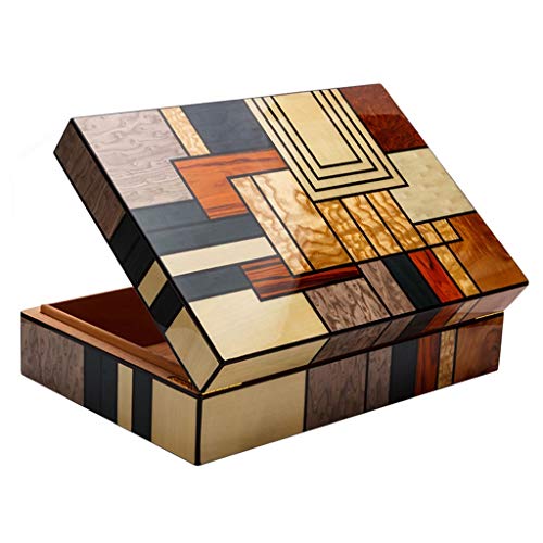 Umidificatori Humidor Scatola di Sigari Legno di Cedro 25 Pezzi Cigar Humidor Contenitore di Grande capacità Sigaro Collection Box Regalo (Color : Brown, Size : 35 * 24 * 10cm)