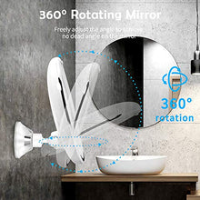 ATopoler - Specchio con ingrandimento 10x, per trucco da viaggio luminoso a LED, con ventosa, rotazione a 360°, specchio cosmetico portatile per bagno