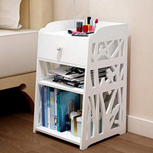 Yuanyan - Comodino a 3 ripiani, con 1 cassetto, comodino, tavolino da caffè, design alla moda, per camera da letto, comodino, comodino, comodino, armadietto, mensola per camera da letto e bagno