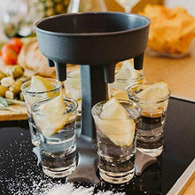 Jackallo Shot Glass Dispenser per Il riempimento di liquidi Dispenser per Bicchieri da Vino per Esterni Dispenser per Birra in plastica Forniture per Feste a casa con 6 Bicchieri da Vino