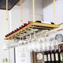FWZJ Wine Lovers/Wine Racks Rustic Ceiling Wine Racks Adjustable Height/Wall Mounted Hanging Stemware Holder/Retro Glass Wine Bottle Holder/Wall Mounted Wine Bottle Rack/Hanging Wi