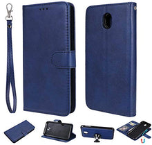 Bear Village Cover Galaxy J7 2017, Custodia Premium Flip Custodia per Samsung Galaxy J7 2017, Custodia con Porta Carte e Chiusura Magnetica, Blu