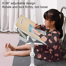 Tavolino Pieghevole E Regolabile sul Letto Scrivania per Laptop Pieghevole Regolabile Altezza E Angolo di Inclinazione Il Lavoro Imparare (Color : Beige B, Size : 60 * 40 * 28cm)