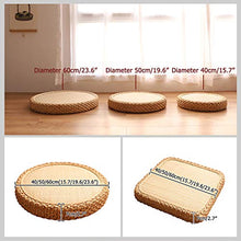 LTINN Cuscini Tatami in Rattan Naturale, Tessuti a Mano ecologici, Traspiranti e Non collassanti, Cuscini del Pavimento del Soggiorno del Balcone Rotondi e Quadrati ispessiti, alloggi in Famiglia