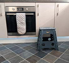 PopStep - Sgabello pieghevole, misura XL, altezza 39 cm, con piano antiscivolo Compatto e facile da riporre, perfetto per la cucina e il bagno.